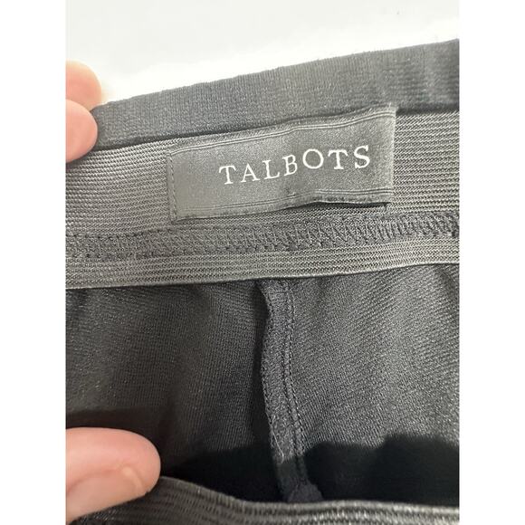 TALBOTS Dress Pants 1X Skinny Ankle Pull On Black Ankle Button Accents Leggings - Picture 3 of 9